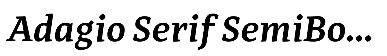 Adagio Serif SemiBold italic